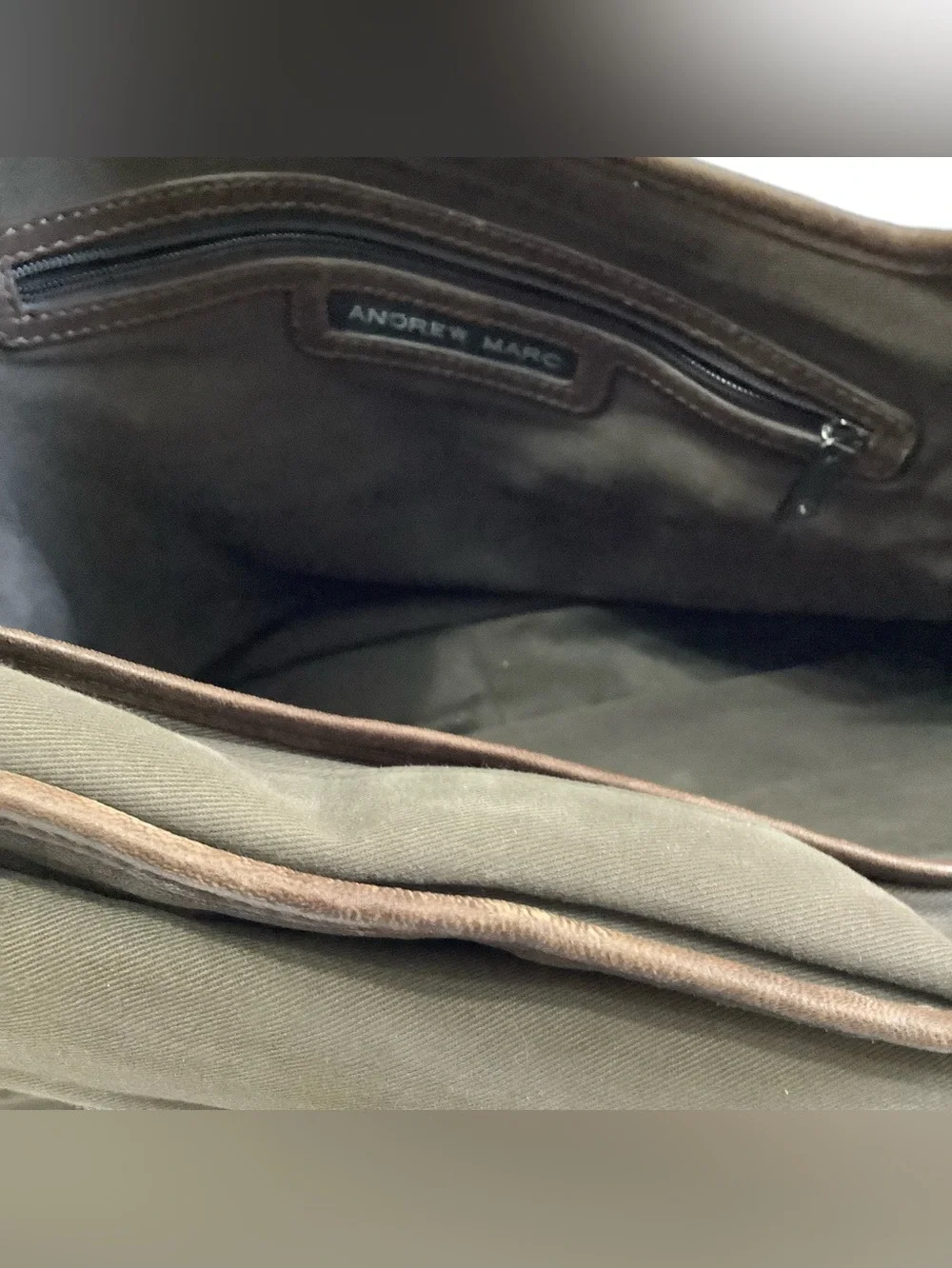 Andrew Marc Vintage brown Leather Laptop Brief Case